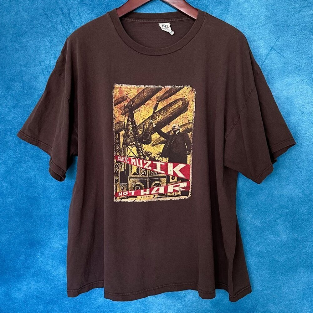 Make Muzik Not War T-Shirt, Size XXL